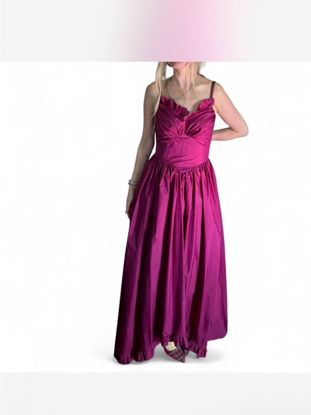 Royal plum purple 1980s ball gown/ formal wedding /Prom dress size 11/12